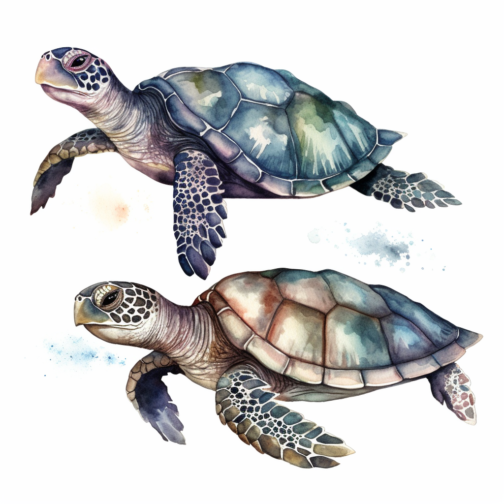 watercolor-sea-turtles-sea-turtles-are-large-slow-moving-reptiles