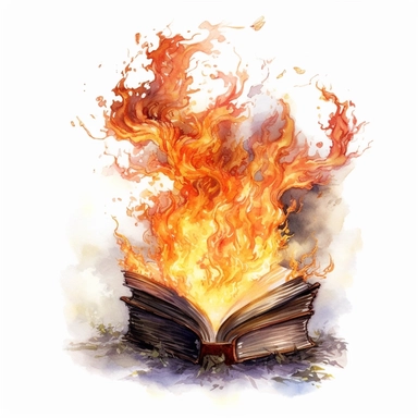 watercolor fire Fairy Libraries, flame around, detailed, hd, clipart