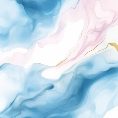 Watercolor pastel light blue liquid marble background, light colors, watercolor clipart, minimalist, isolated white background, 8k