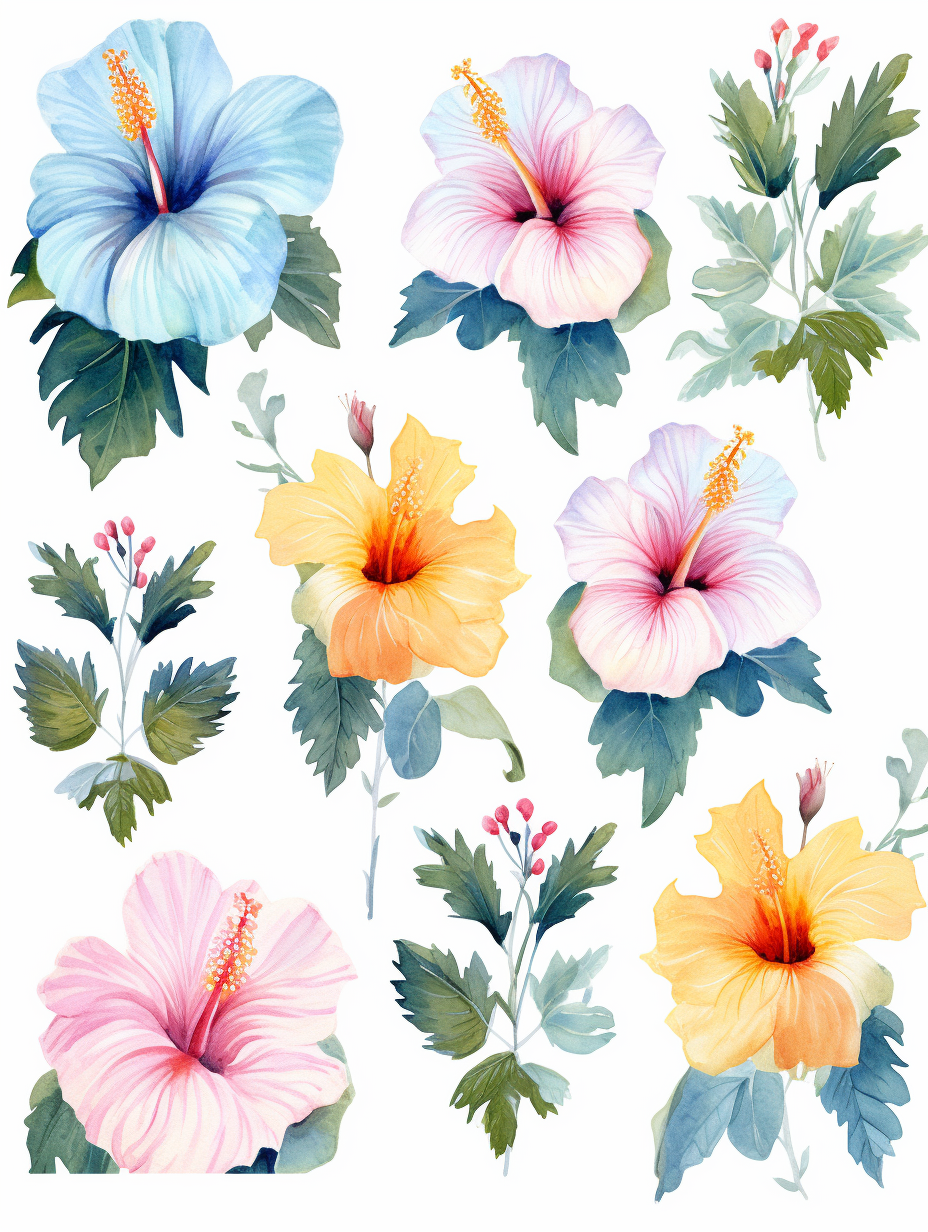 hibiscus flower cliparts