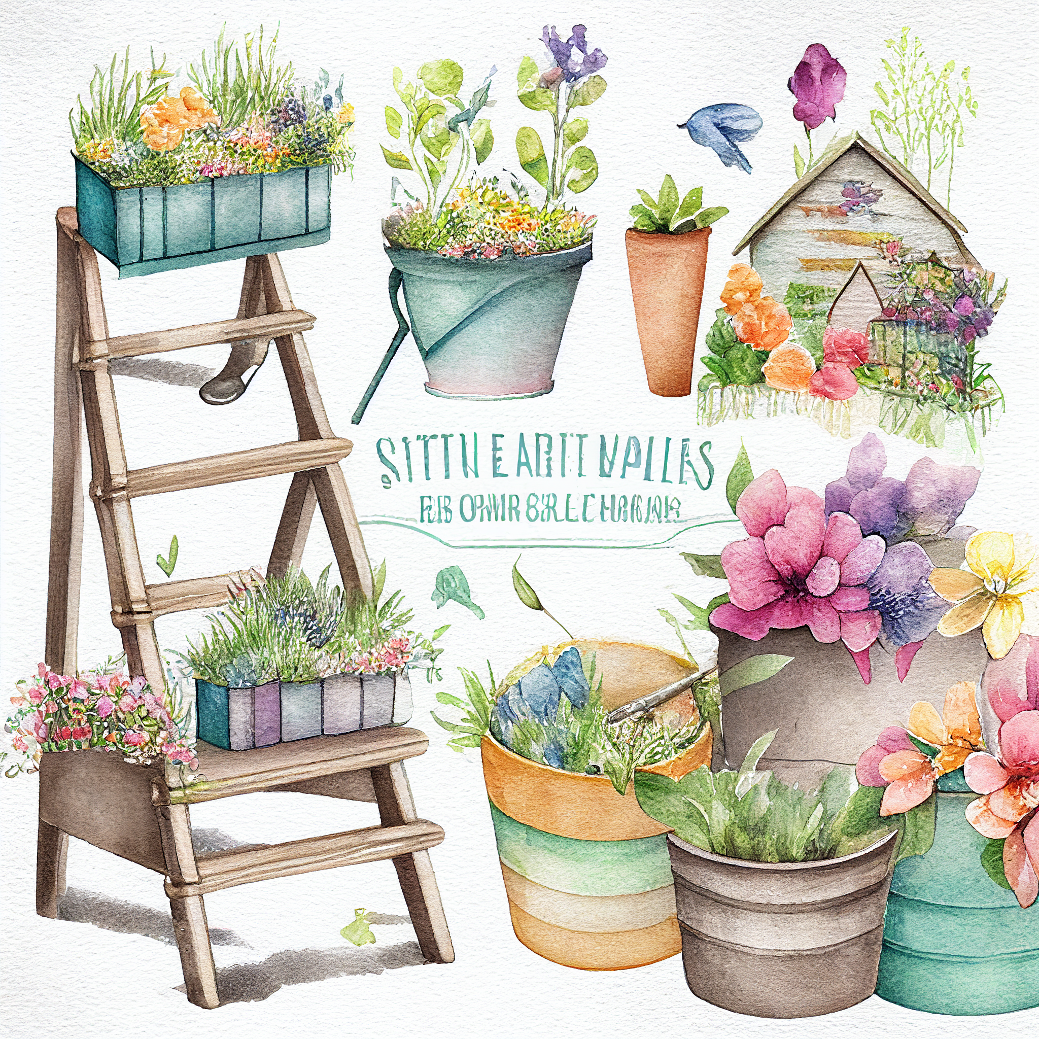 cute ladder cliparts