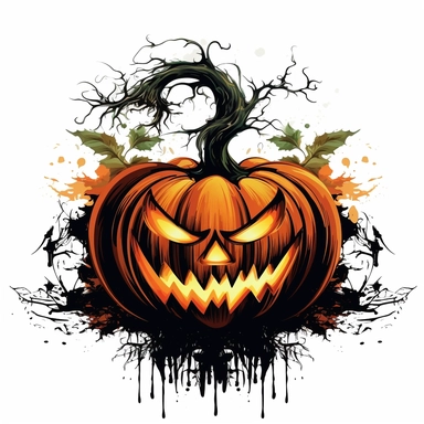 single halloween clipart vector png white background