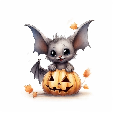 Axel scheffler illustration style halloween cute bat, high definition, 8k, insanely detailed, fine detail, sharp focus, illustration, white background, isolated clipart vector