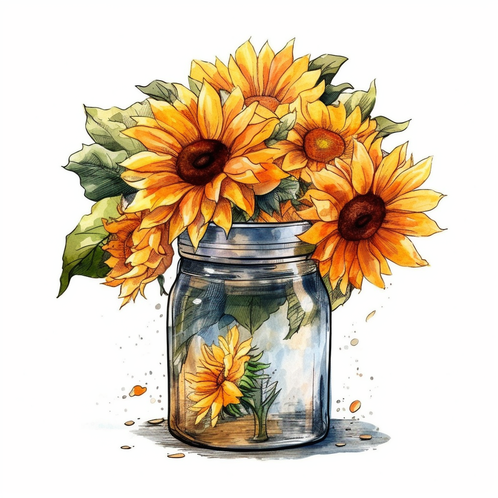 cartoon sunflower cliparts