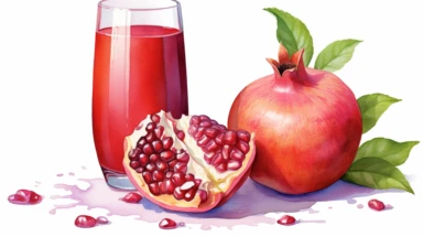 An endearing watercolor pomegranate fruit clipart of omegranate fruit juice and glass 300DPI photo-realistic, ultra sharp, ultra sharp focus, ultra detailed focus, simplicity, higher coherence, minimalism, ultra detailed, hyper realistic details, beautiful, modern, OC rendered, 32k uhd , insane details, intricate details, Photoshoot, Depth of Field, captured with Phase One XF IQ4 camera , 200 Mega Pixel lens,