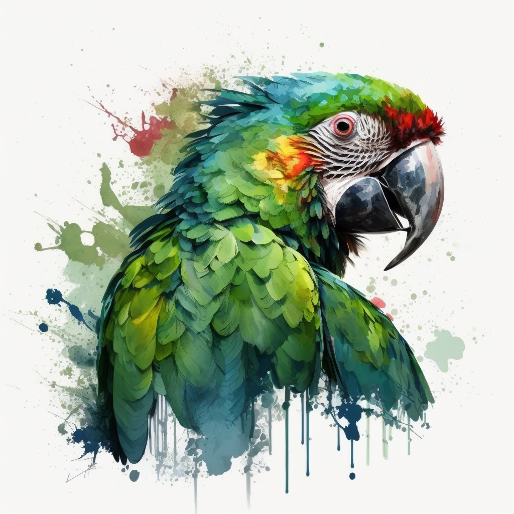 flying parrot clipart