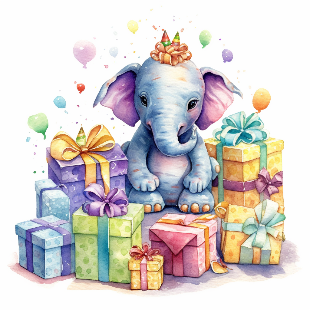 birthday animals cliparts