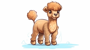 happy cute baby camel, hand draw Illustration clipart, 4K, extremely detailed 8k, UHD,