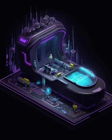 isometric perspective, game sprite, futuristic family hovercraft, gaming asset, sci-fi, fun, creative, cartoon, clipart, hyper-detailed, black background,