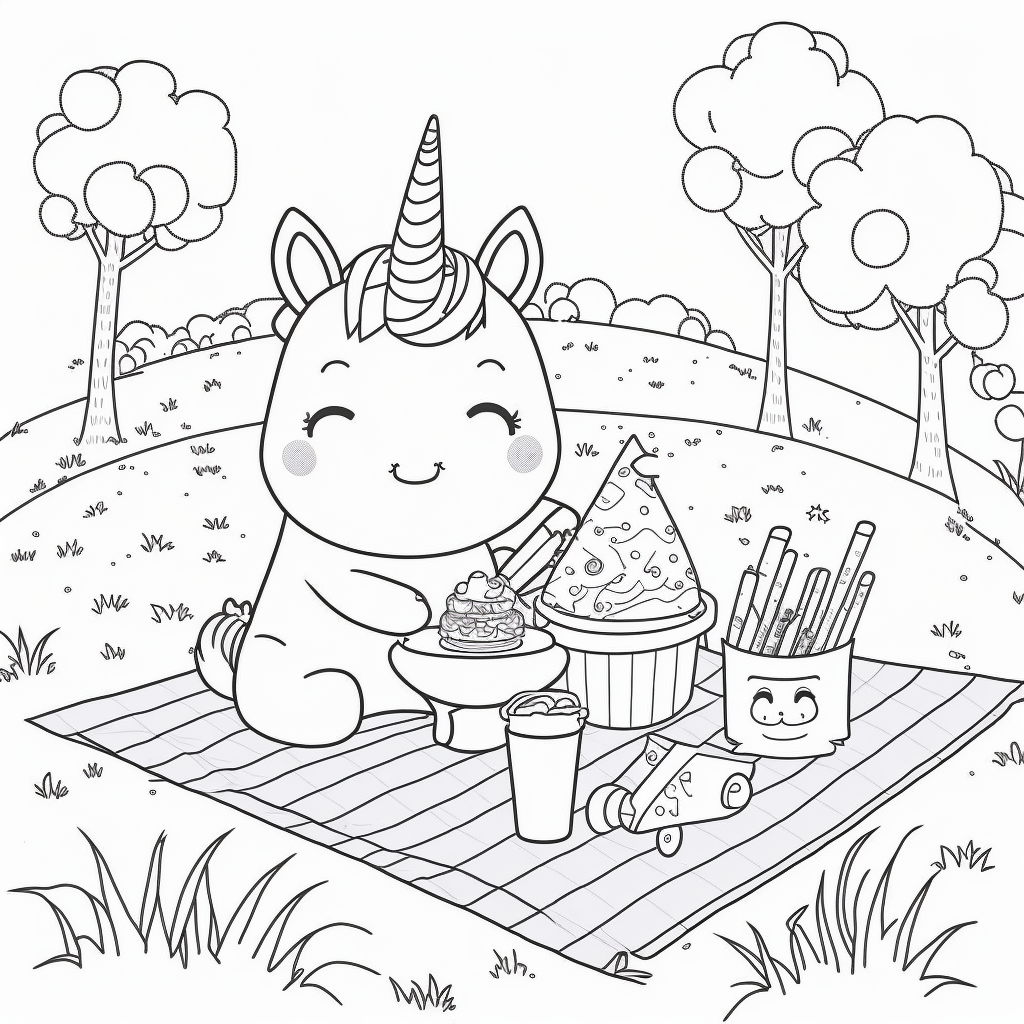 cartoon picnic cliparts