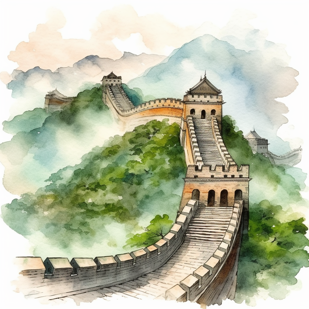great wall of china clipart