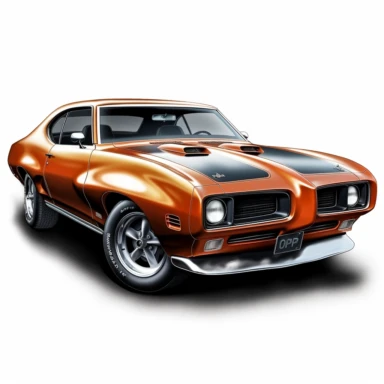 1969 Pontiac GTO Judge, clipart, high resolution, realistic