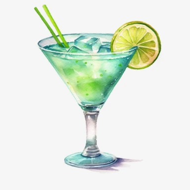 Watercolour realistic margarita cocktail in cocktail glass with straw and cocktail umbrella beautifully detailed realistic margarita cocktail , PNG image,transparent background ,ultra highly detailed, 18k, sharp focus, bright photo with vibrant colours, digitally enhanced,photographic, enhanced graphics, png format, straight, sharp focus, bright lighting, intricate detailed png image ,high definition,300dpi,graphic clipart,computer graphics