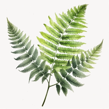 Clipart, vintage, watercolor, Diksonia Antartica Leaf Fern, botanical illustration, hand drawn, texture