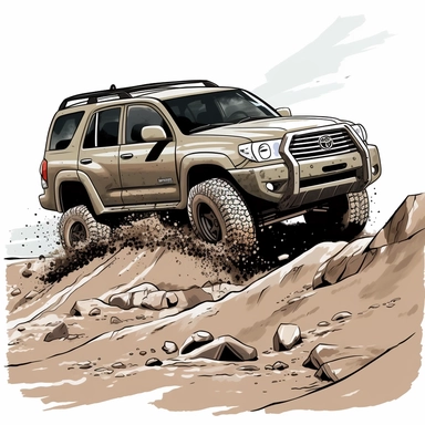 2004 Toyota sequoia off-road aggressive terrain clipart