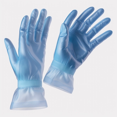 he medical gloves on transparent background clipart, hd png download, in the style of light sky-blue and light navy, neo-plasticism, duckcore, body extensions, precision engineering, matte photo, absurdist