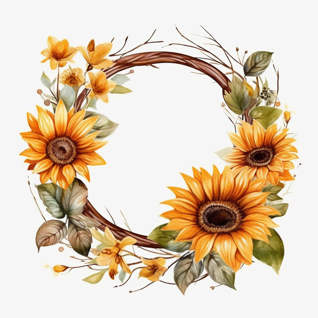 fall sunflower cliparts
