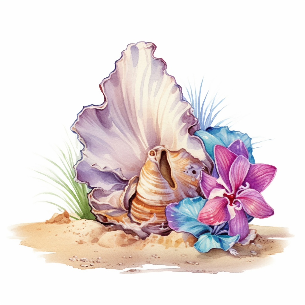 beach shell cliparts