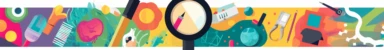 A banner with various clipart elements such as a magnifying glass, pencil, scissors, and paintbrush, conveying the message of affordable and high-quality clipart for all kinds of projects. The background could be a gradient of warm and bright colors, symbolizing creativity and inspiration. The aspect ratio should be 760px by 100px, and the image quality should be high (2). The image weight should be light (0.5), and the style should be set to 750 to achieve a more pastel look.