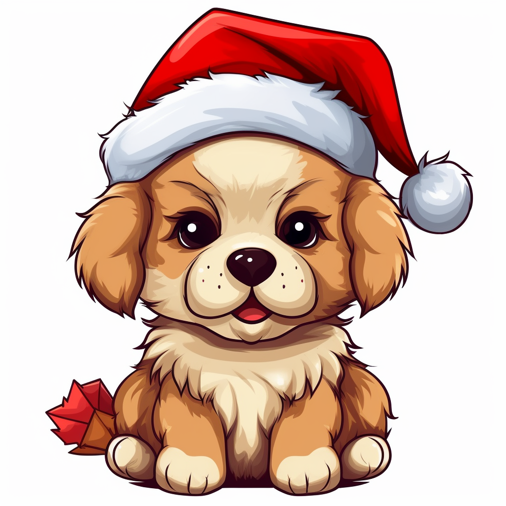 christmas puppy cliparts