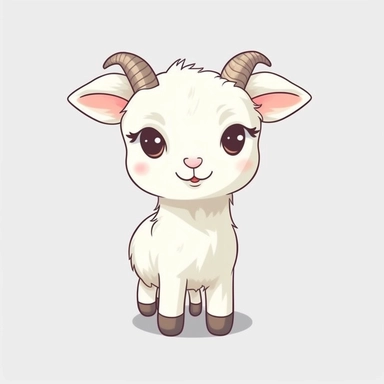 kawaii goat clip art