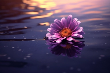 voilet flower clipart, flooded sun, realistic photo, photography, 8k