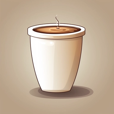 create a minimalistic coffee cup, clip art