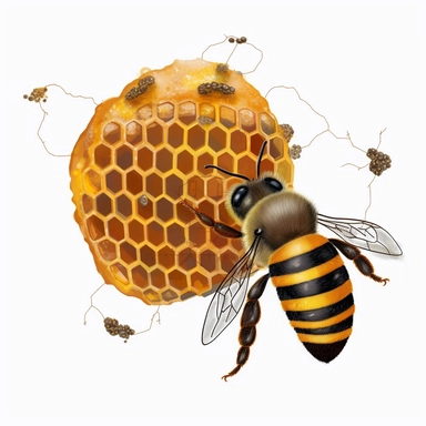 watercolor clipart of a bee hive