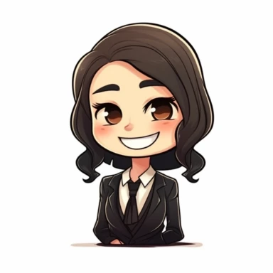 happy cute Legal Assistant face, cartoon, clipart, mascot, isolated on white background