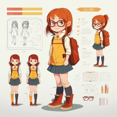 female child basic learning method, full body, cartoon, vector, sharp focus, super detailed, illustration, 16:9, v4, q2, 16k, High quality, clipart