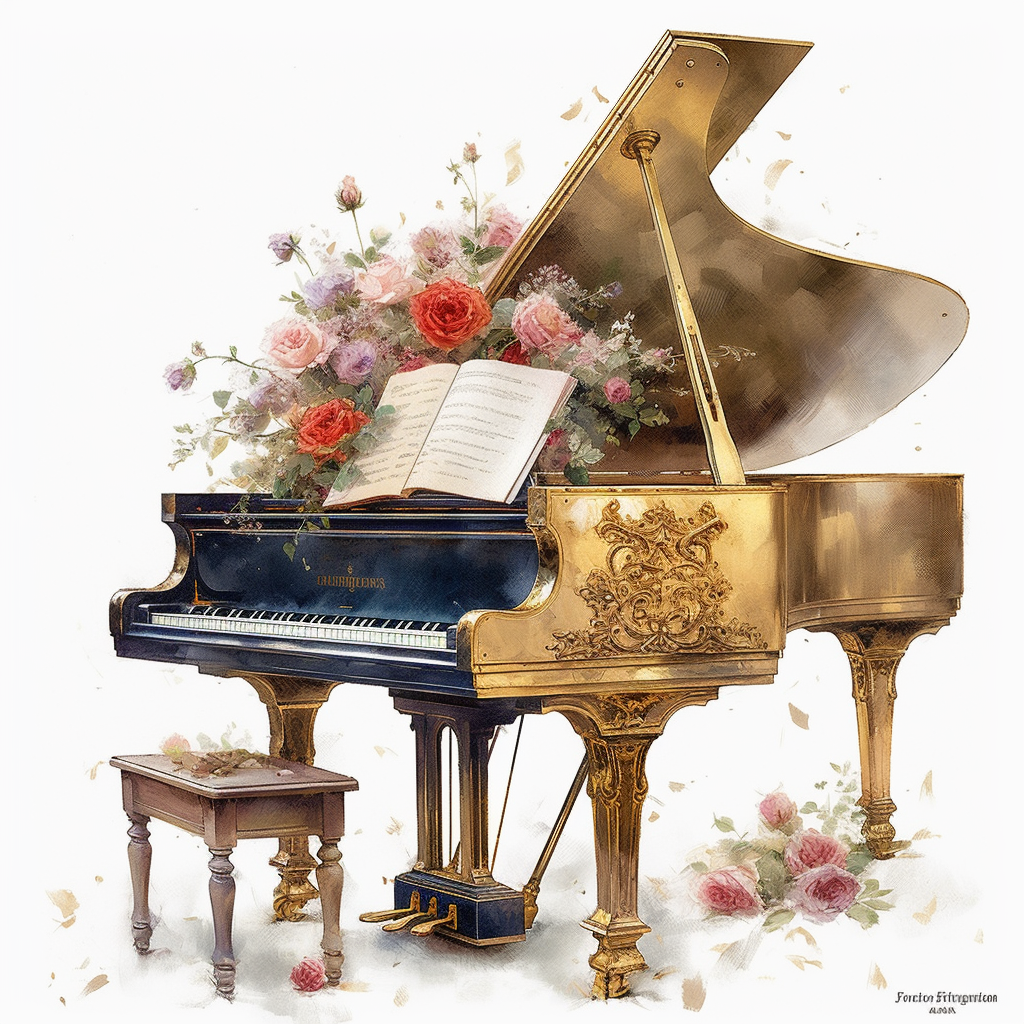 grand piano clipart