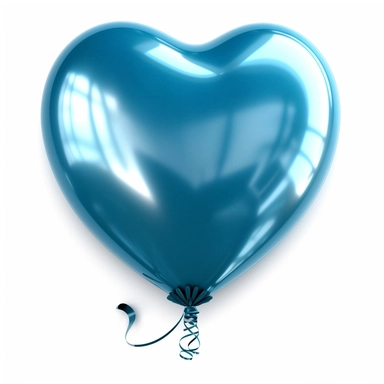 blue heart balloon clipart--ar 2:3