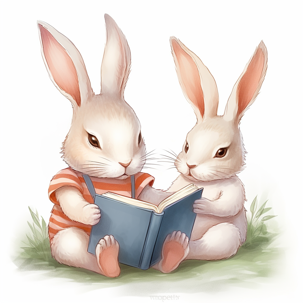 kids reading clipart