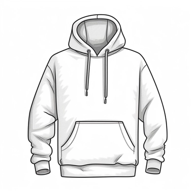 blank hoodies in the form of clipart to help artists create merch on desktop.