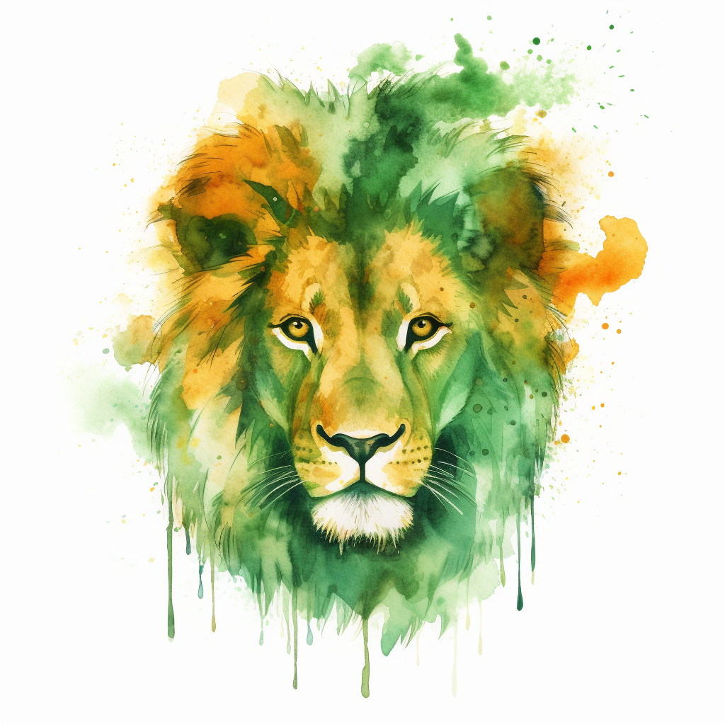 green lion cliparts