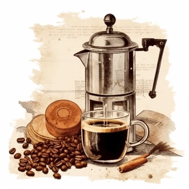 espresso coffee clipart vintage