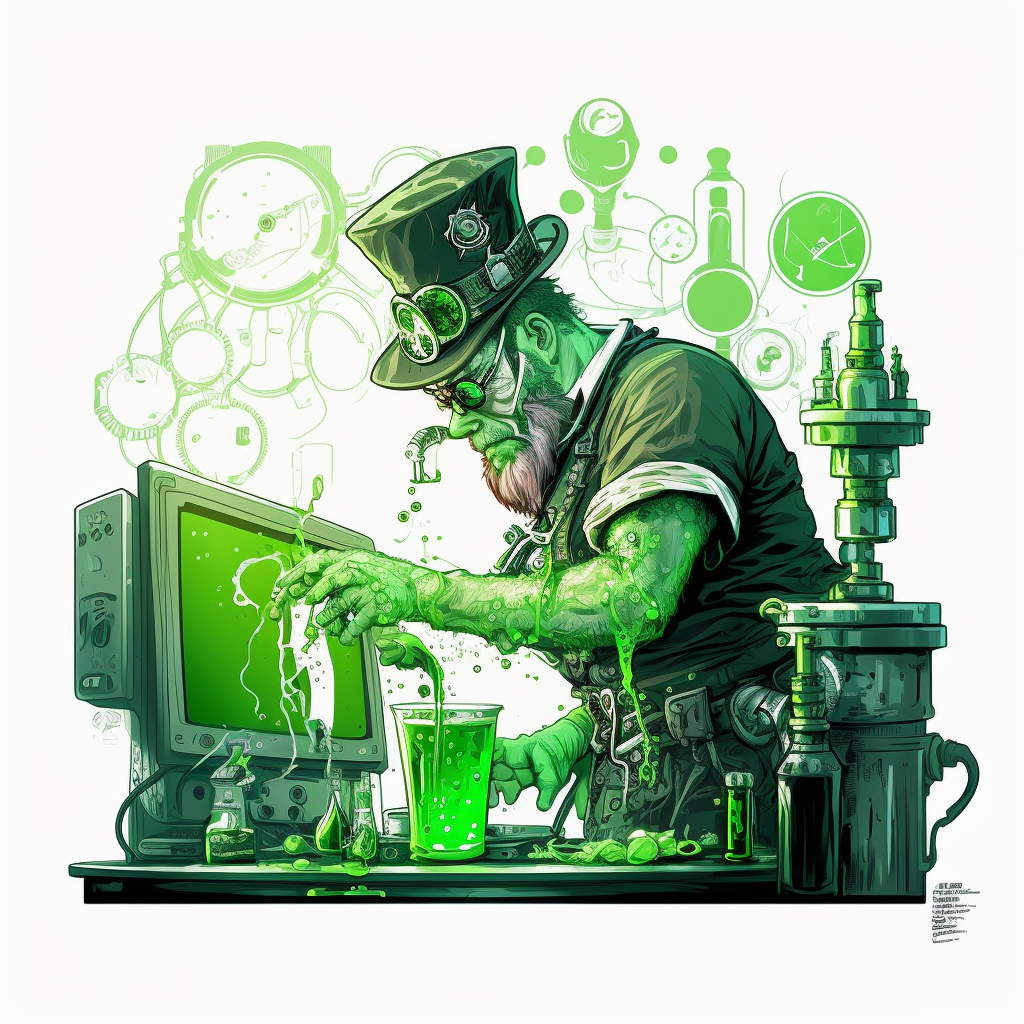 green leprechaun cliparts