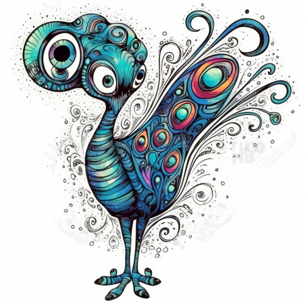black peacock cliparts