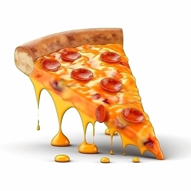 Uma fatia triangular altamente realista e suculenta de pizza calabresa com queijo derretendo em um clipart de fundo branco. Cinematográfico, hiperdetalhado, detalhes insanos, cores maravilhosamente graduadas, Unreal Engine, profundidade de campo, super-resolução, megapixel, iluminação cinematográfica, anti-aliasing, FKAA, TXAA, RTX, SSAO, pós-processamento, pós-produção, tom mapeamento, CGI, VFX, SFX, insanamente detalhado e intrincado, hiper maximalista, hiper realista, volumétrico, fotorrealis