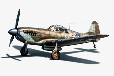 bell p-39 aircobra, WWII Army fighter plane, flying, Clipart, PNG Clipart, Illustration clipart, 4K, extremely detailed