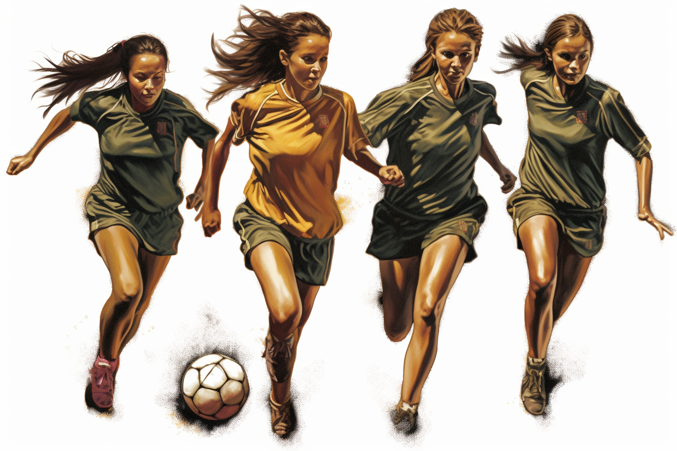 girls soccer cliparts