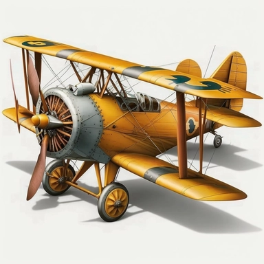 realistic clipart of a biplane
