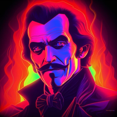 dracula, glowing eyes, valentine's, clipart, glow in the dark, neon, uhd, vivid, colorful, highly detailed