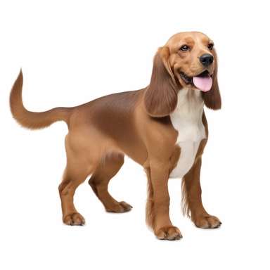 real dog, brown white background, sticker, clipart, high resolution
