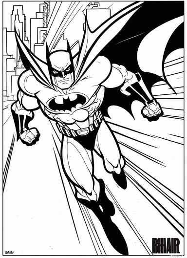 line art, black and white, flying batman, sketch, coloring page for kids, coloring page for children, thick lines, realistic, drawing, printable outlined art, crisp lines, No background, clip art, hand drawn, No shadows, drawing, No gray, no shades, high contrast. The line art should be clean and crisp, with uniform thickness and minimal shading, to provide a user - friendly coloring experience.