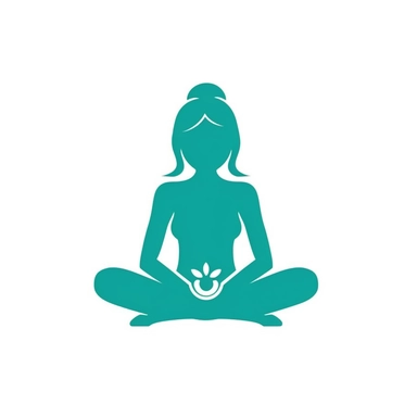 adorable simple yoga logo clipart, white background