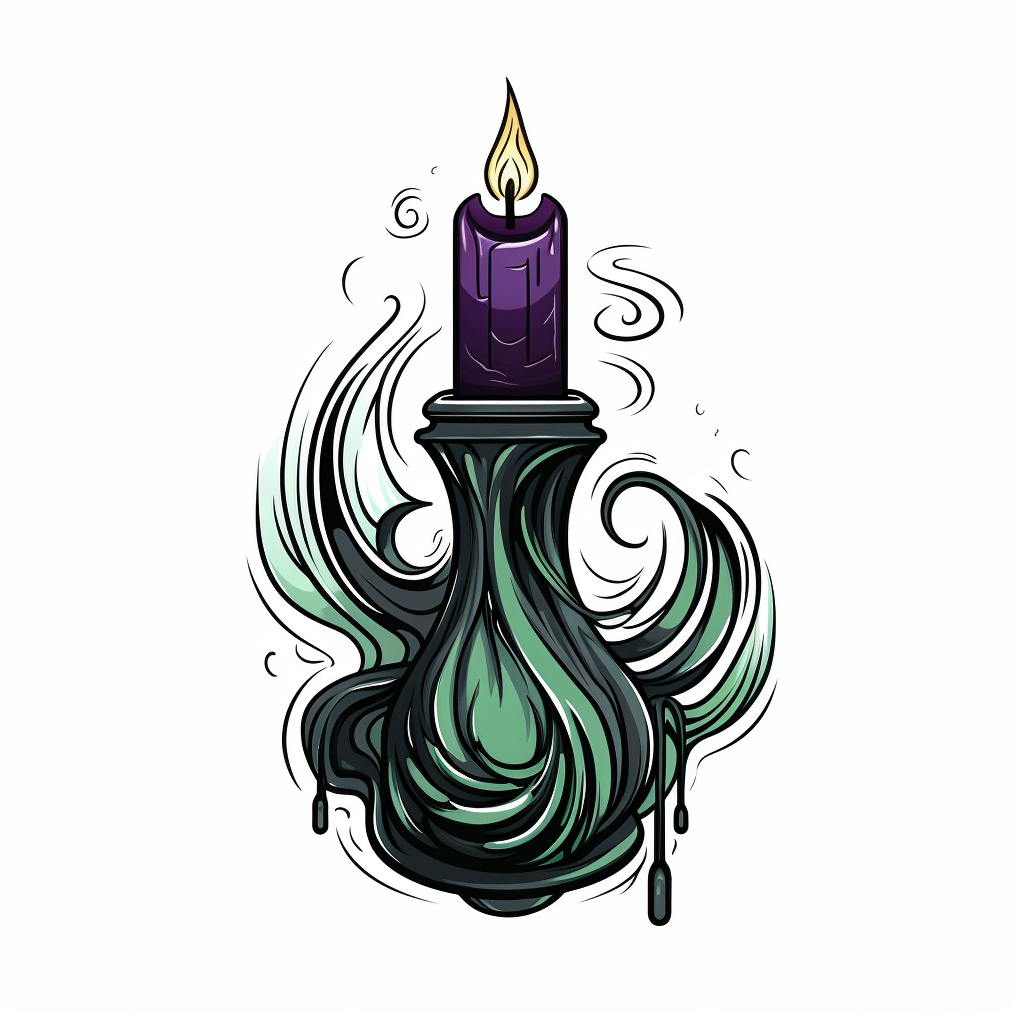 green candle cliparts