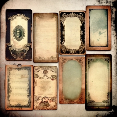 Vintage Photo Album Frames instant download ephemera, printable, digital collage, diary/junk journal, altered art, mixed media, clipart