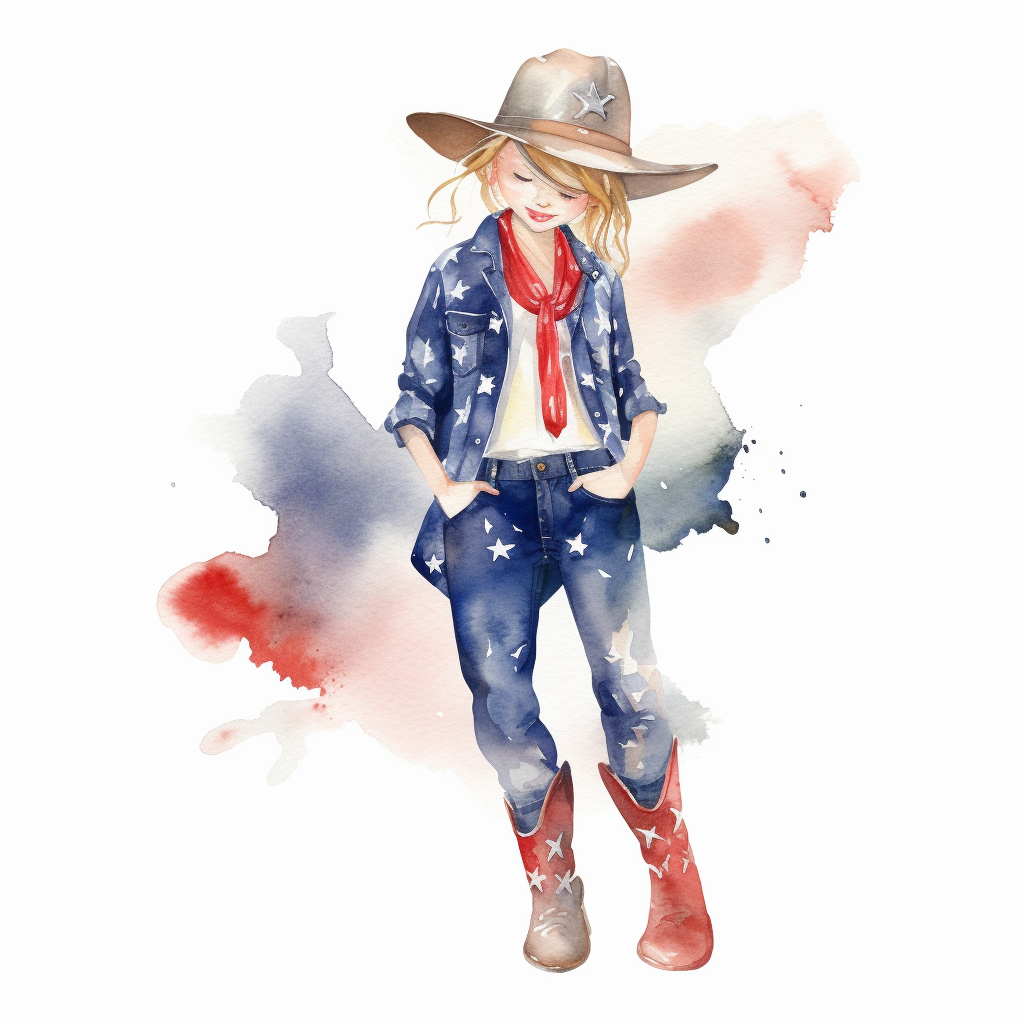 girl cowboy cliparts