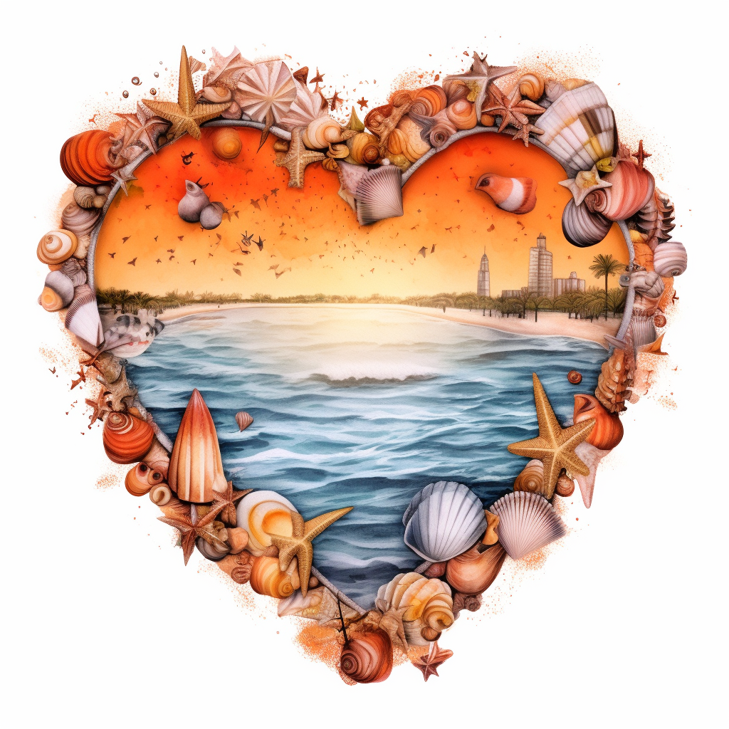 orange heart cliparts